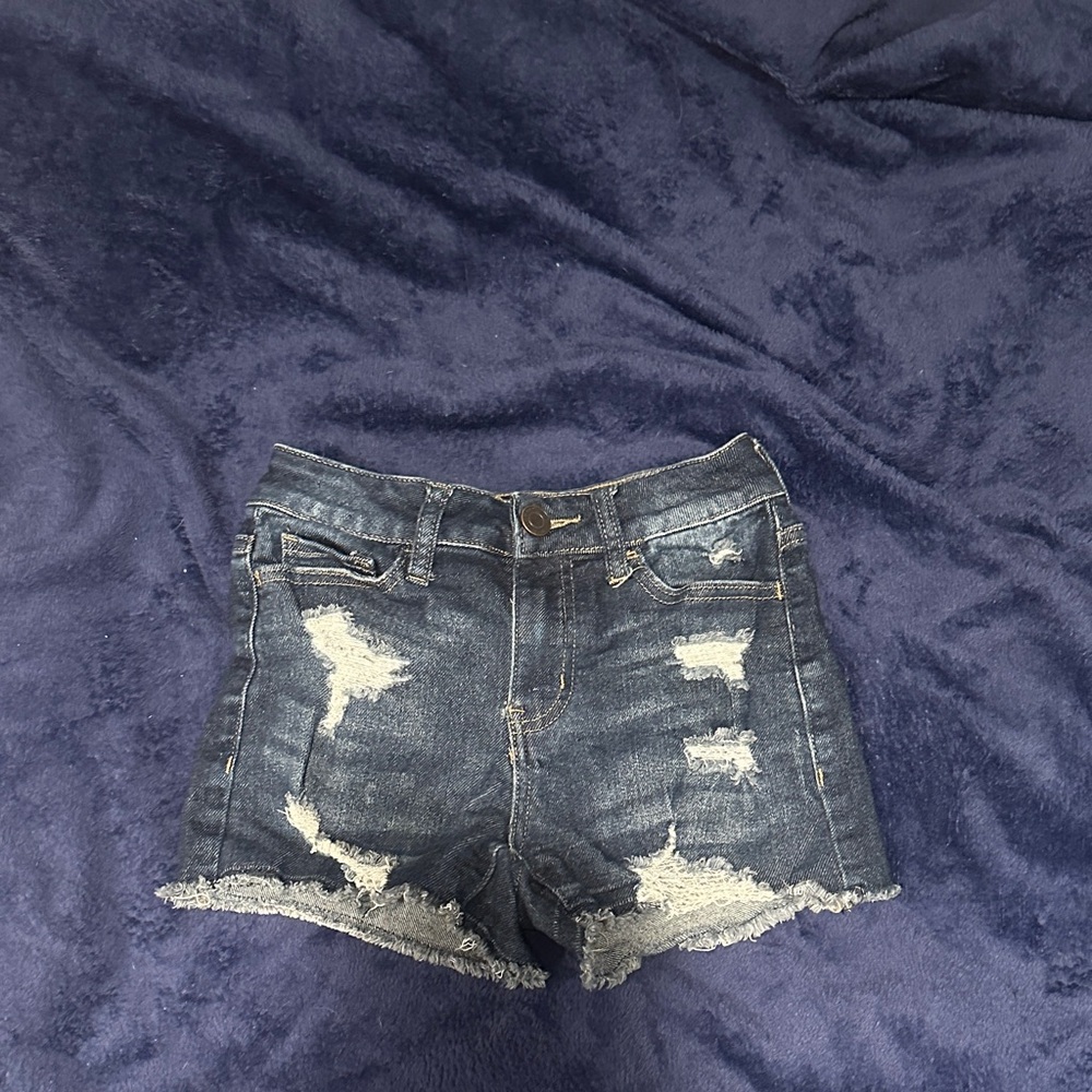 SO Distressed Blue Jean Shorts